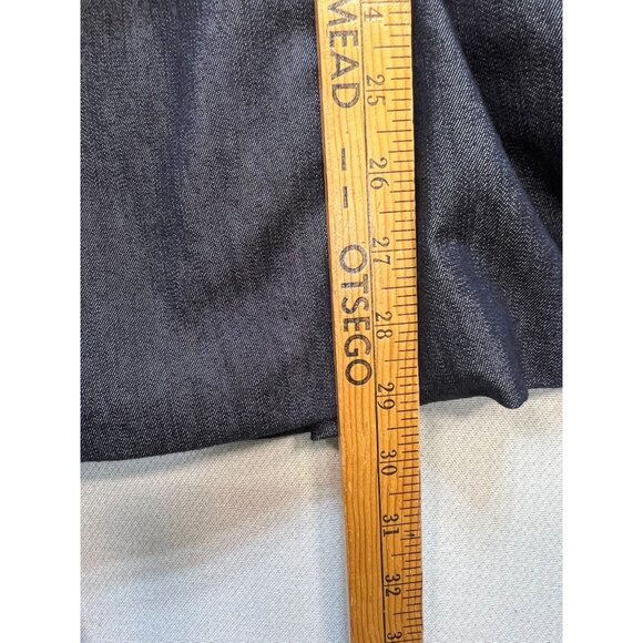 Gap 1969 Womens Belted Trench Coat Double Breasted Denim Size XS Dark Blue Rinse - Picture 7 of 11